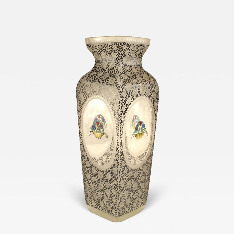 Bohemia Secessionist Floral Glass Vase