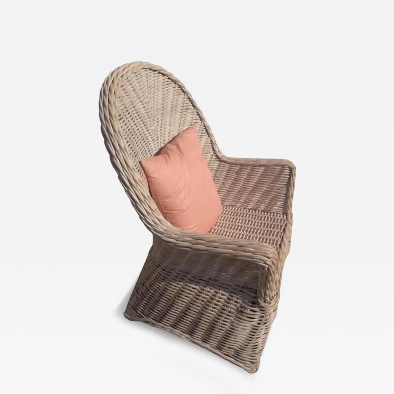 Boho Chic Bamboo and Rattan Lounge Chair