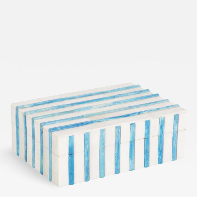 Bone Turquoise Stripe Box