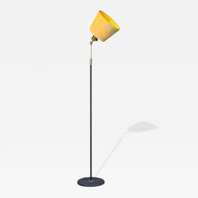 Bor ns Adjustable Floor Lamp Lacquered Metal Brass Sweden 1950s