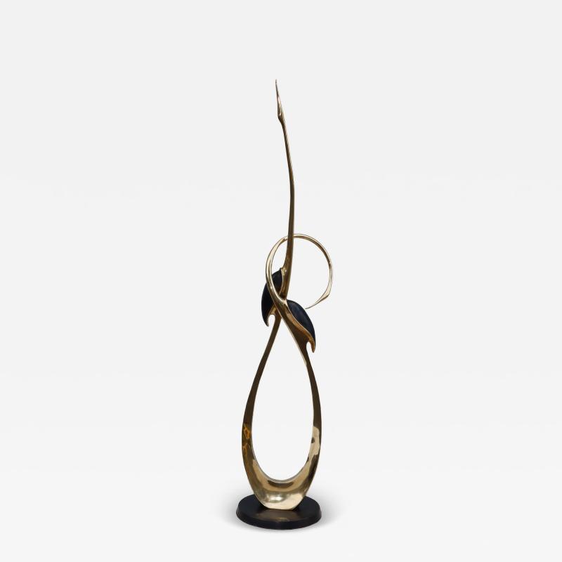 Boris Lovet Lorski Boris Lovet Lorski Attributed Cranes Solid Brass Sculpture