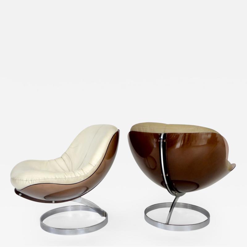 Boris Tabacoff Boris Tabacoff by Editions MMM Pair of French Sphere Lounge Chairs circa 1971