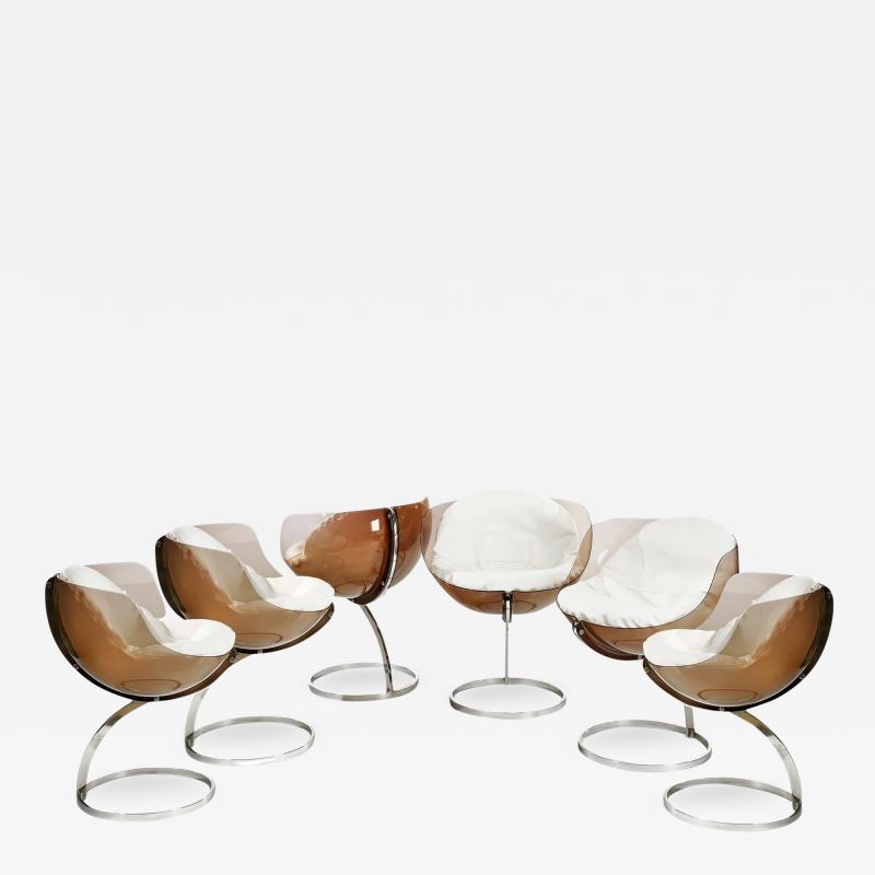 Boris Tabacoff Set of Six Sphere Chairs Boris Tabacoff Mobilier Modulaire Moderne Edition