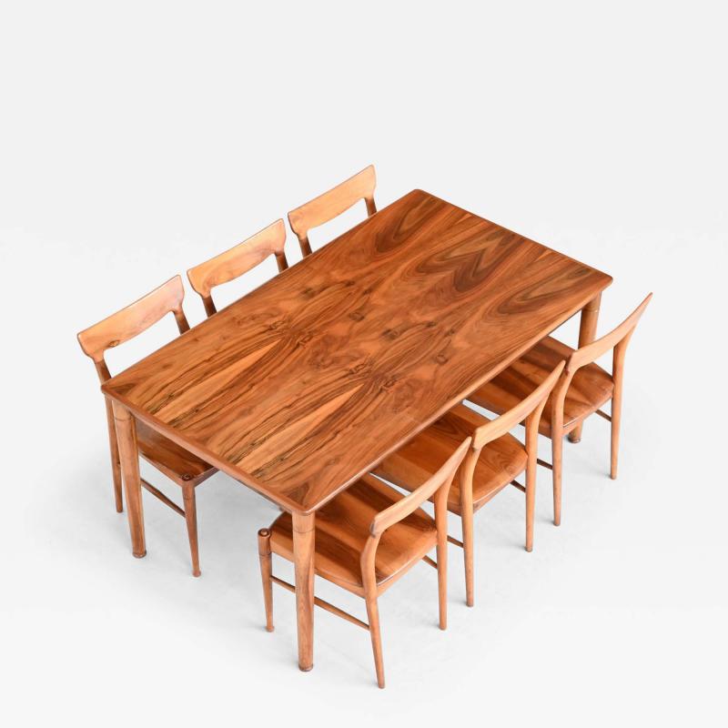 Bosteels Meubelen sculptural dining table in walnut Belgium 1960