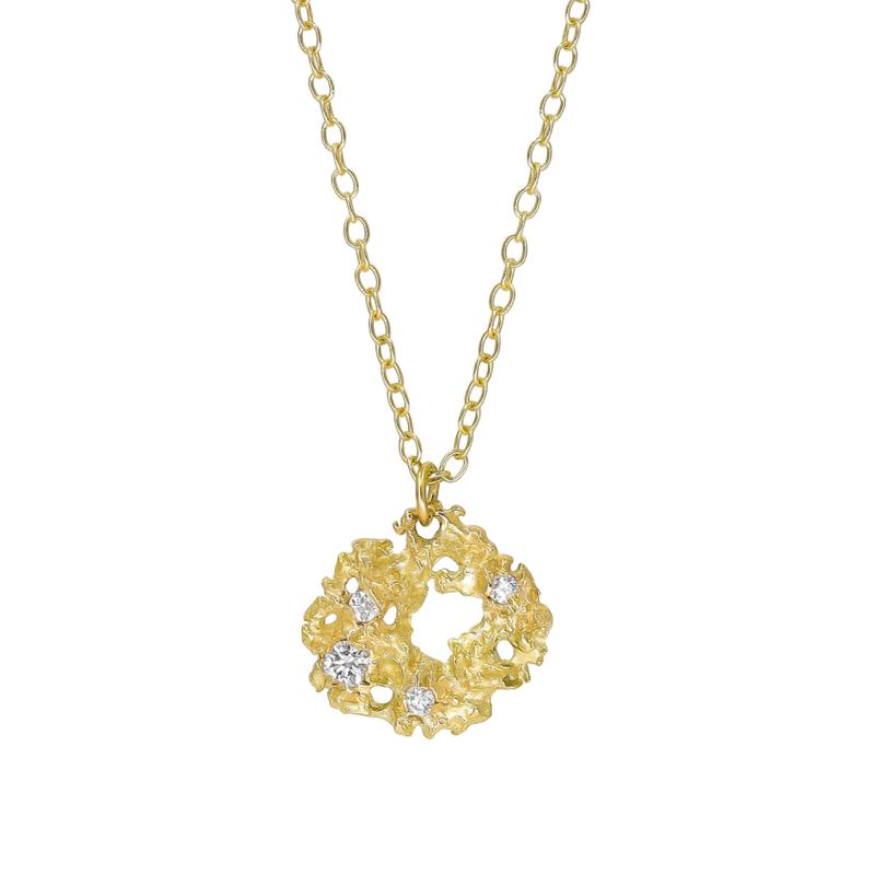 Branch Diamond Gold Nebula Necklace