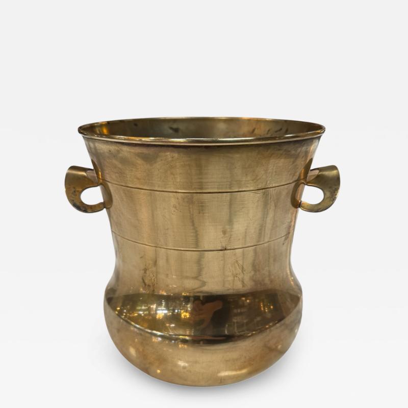 Brass Champagne Bucket Wine Cooler with Ring Handles