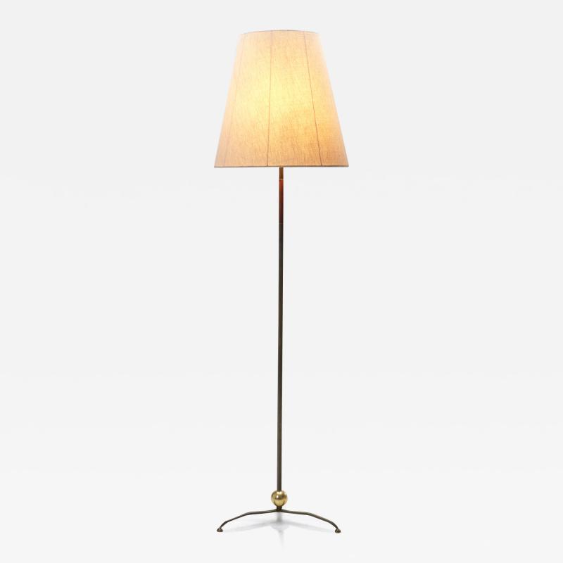 Brass Floor Lamp with Tripod Base Europe ca 1950s