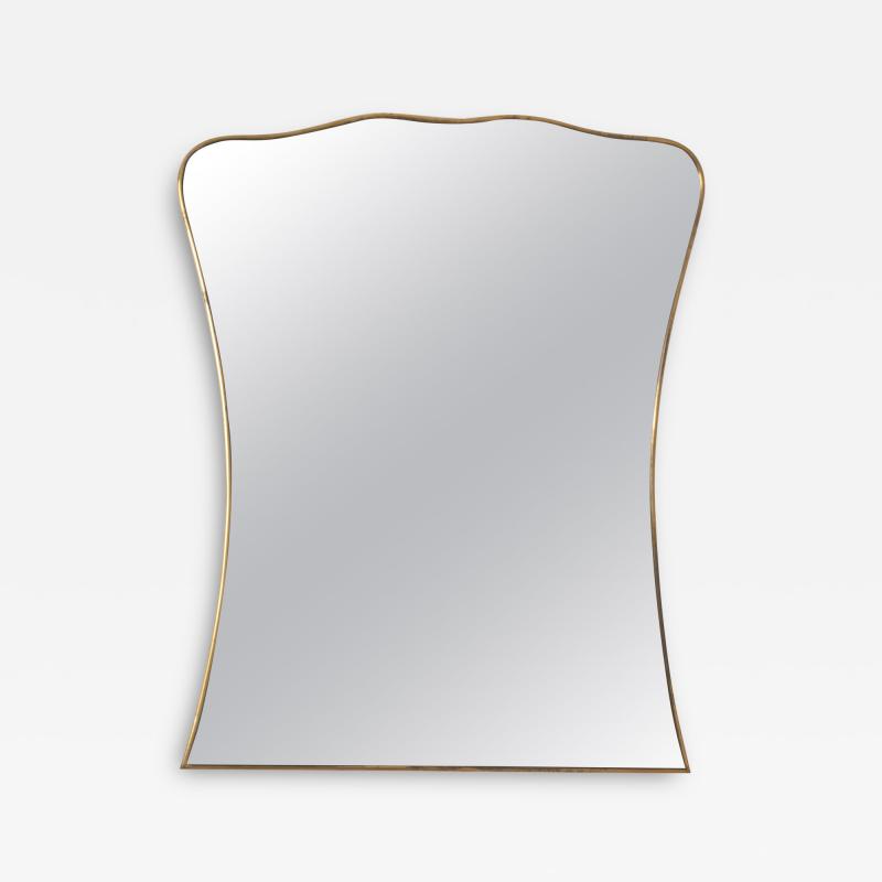 Brass Mirror frame mirror Italy c1950