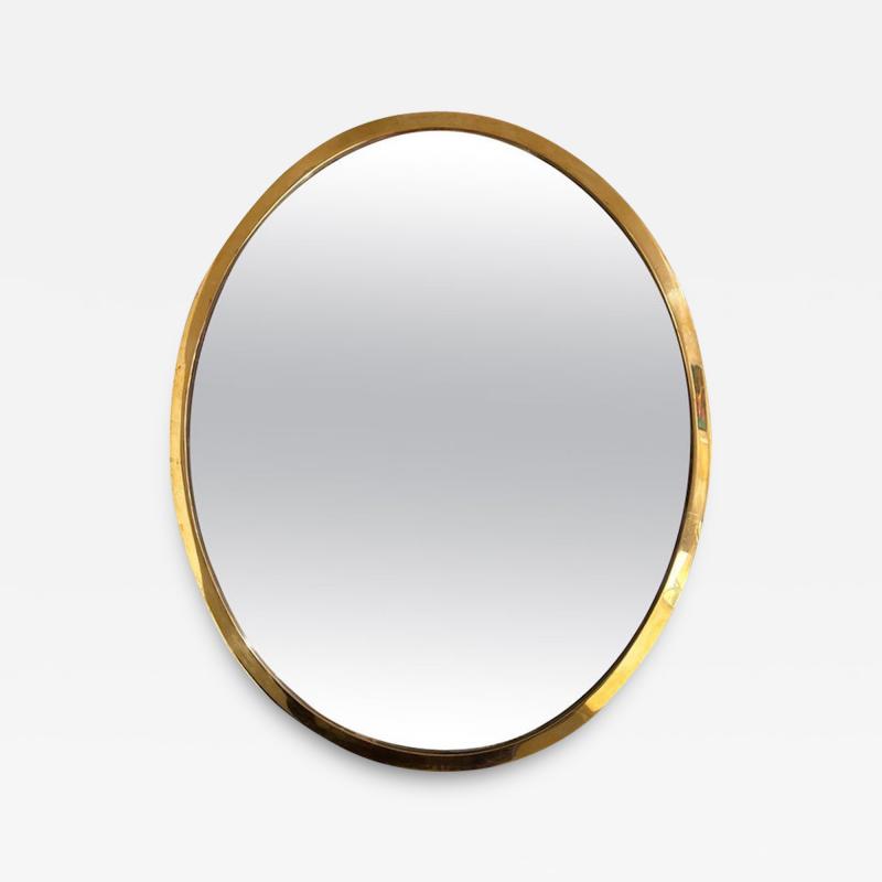 Brass Oval Mirror