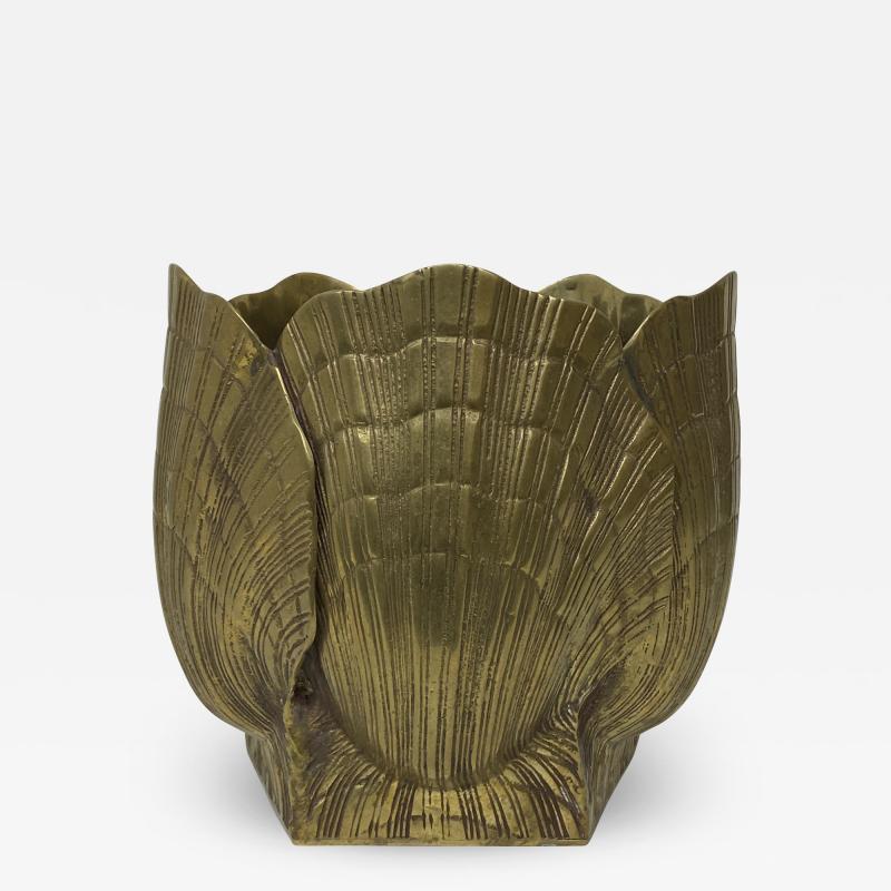 Brass Sea Shell Planter