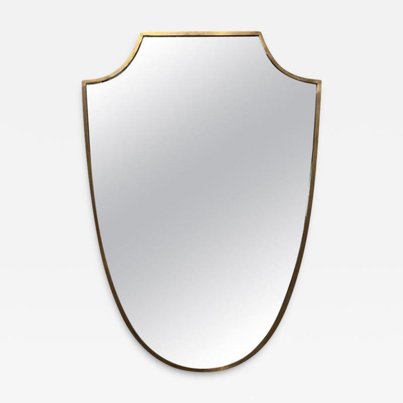 Brass Shield Mirror