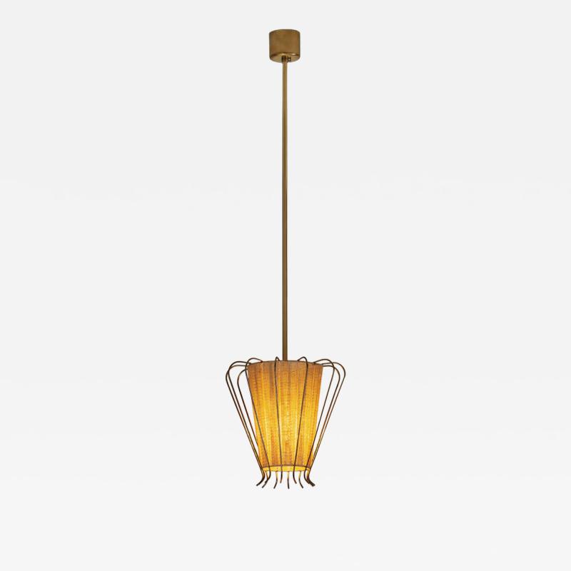 Brass Structured Hanging Lamp with Organic Lacing Sweden 1960s