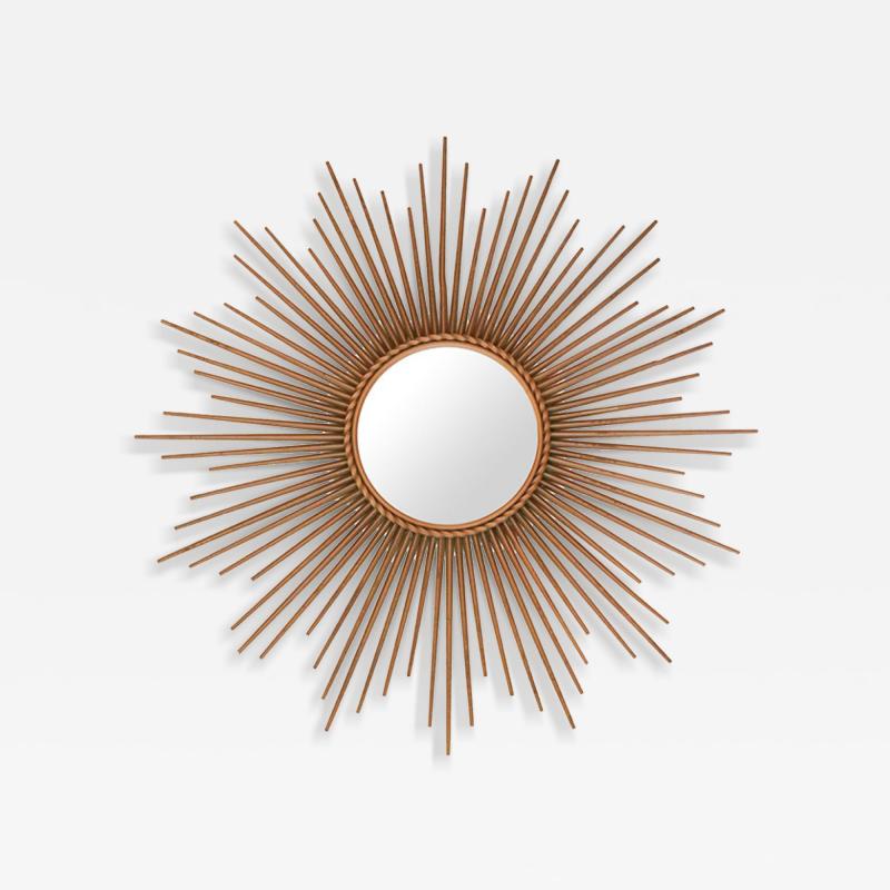 Brass Sunburst Mirror By Chaty Villauris