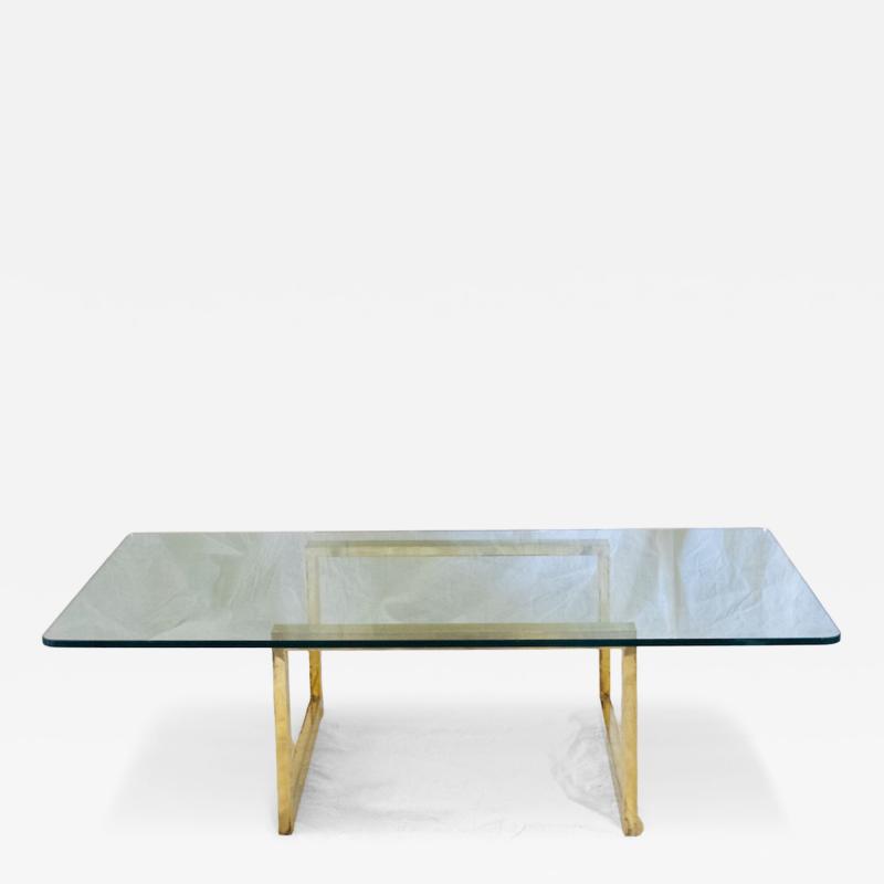 Brass and Glass Coffee Table 1980s
