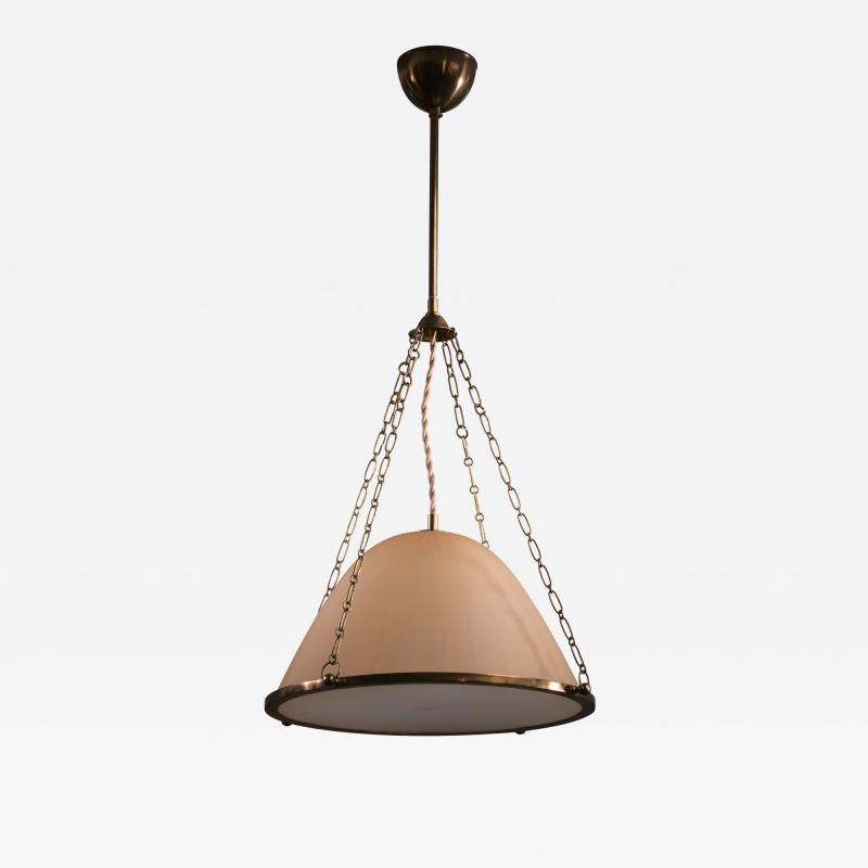Brass and glass pendant lamp