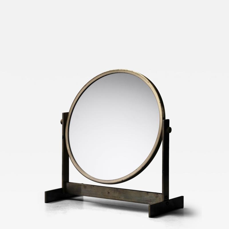 Brass vanity mirror