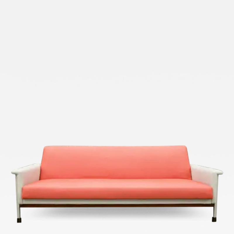 Brazilian Mid Century Pink Sofa Bed by Catalina S A c 1960s