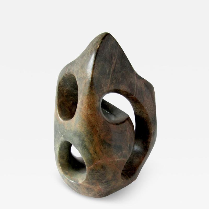 Brazilian Modern Abstract Free Standing Marble Sculpture