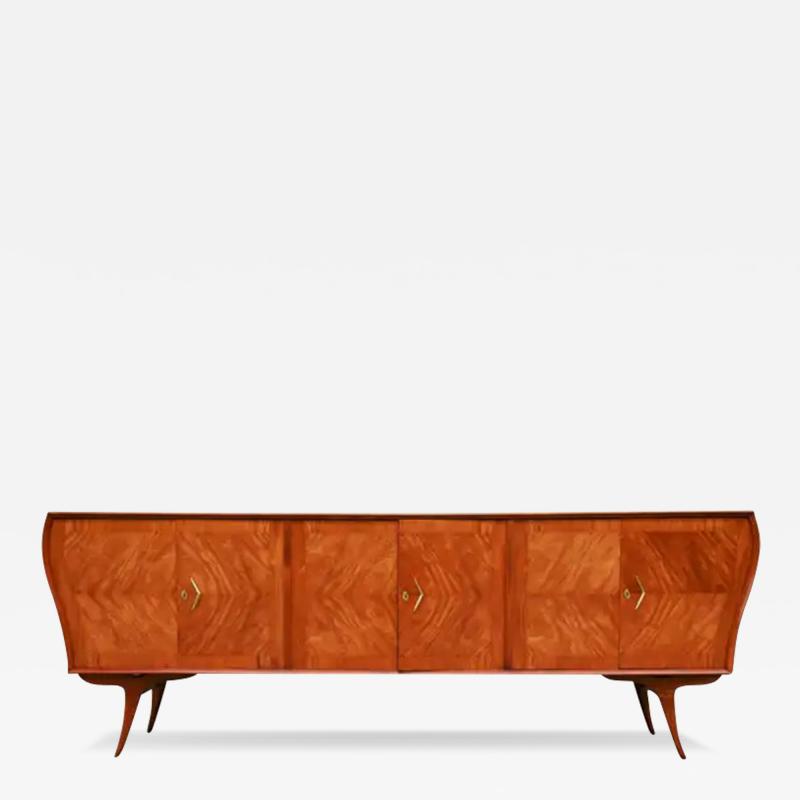 Brazilian Modern Credenza in Caviuna Wood & Brass by Zilberberg, Brazil ...