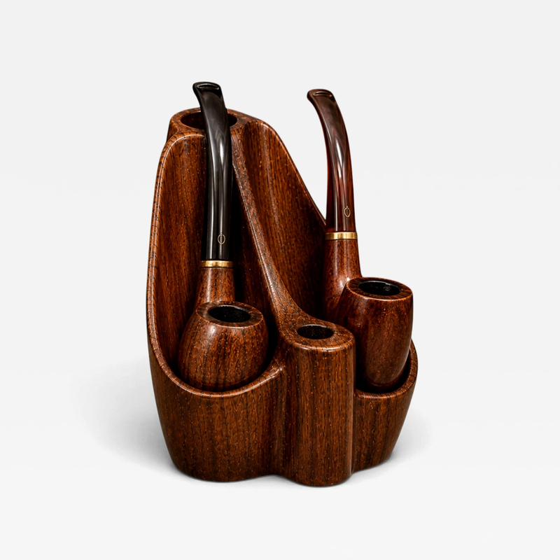 Brazilian Modern Pipe Holder in Rosewood Jean Gillon 1960s