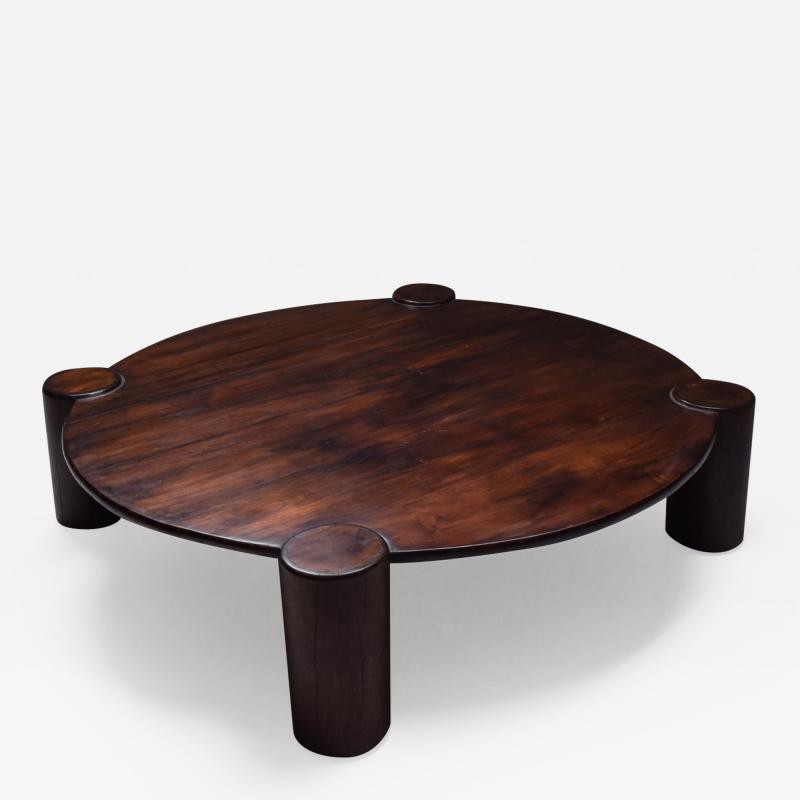 Brazilian modern large round coffee table 1960s