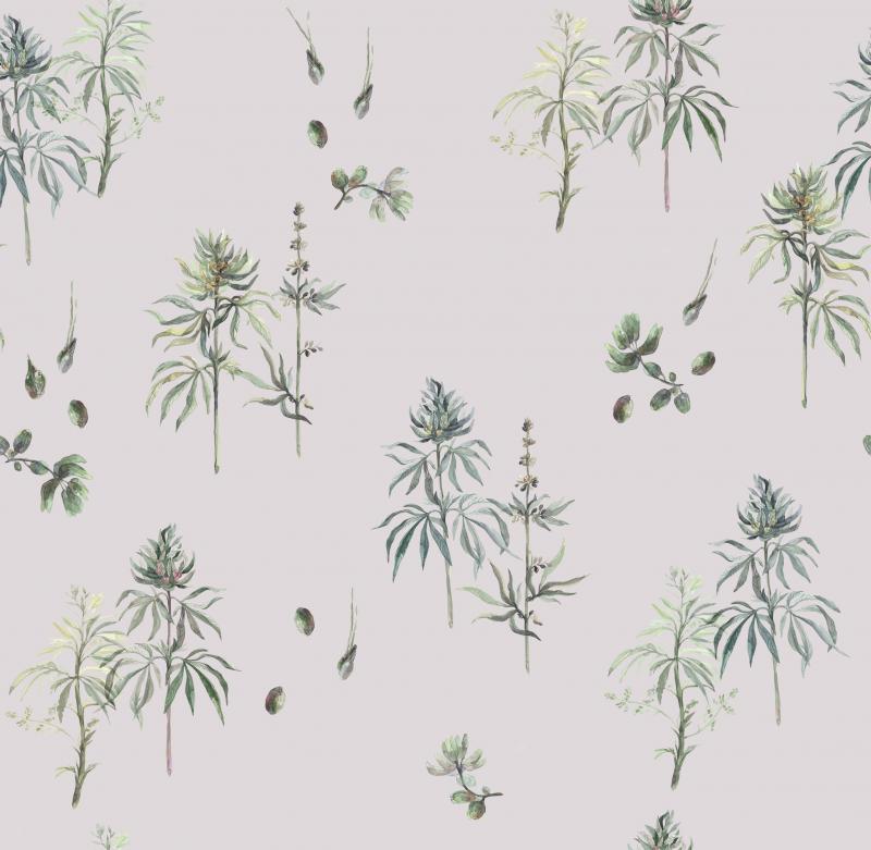 Brett Design Botanical Weed Majestic Mauve