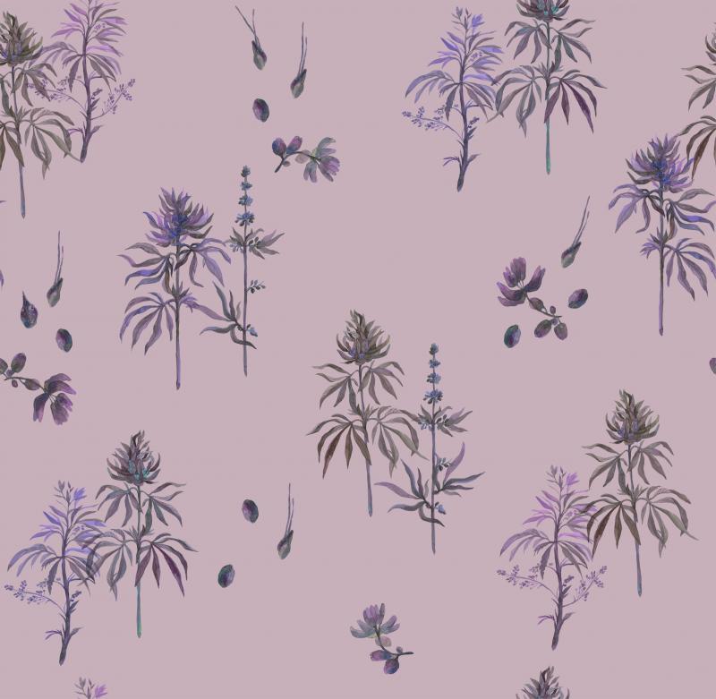 Brett Design Botanical Weed Purp