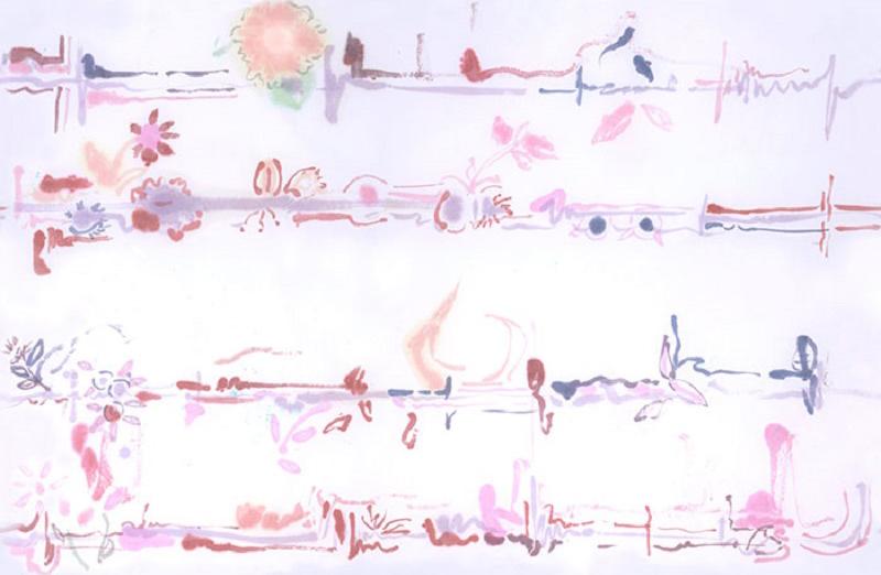 Brett Design Pastel Hieroglyphics Mural Wallpaper 