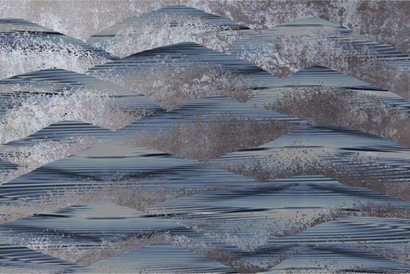 Brett Design Ribbed Freckled Dunes Scaled Mural 