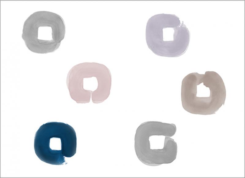 Brett Design SOFT SQUARES Scaled Mural 