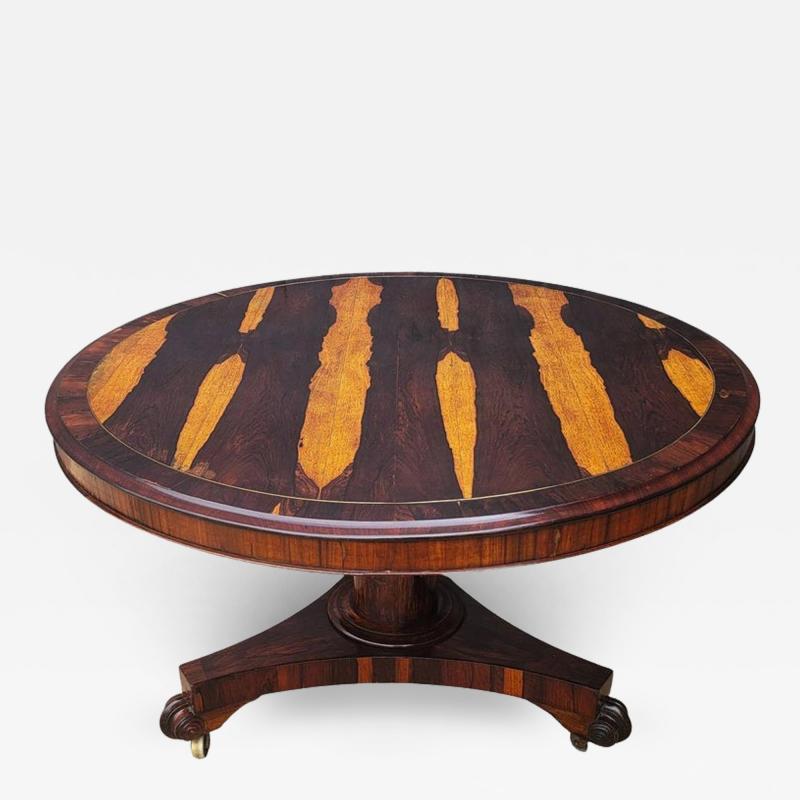 British Regency Tilt Top Center Table with Exceptional Veneers