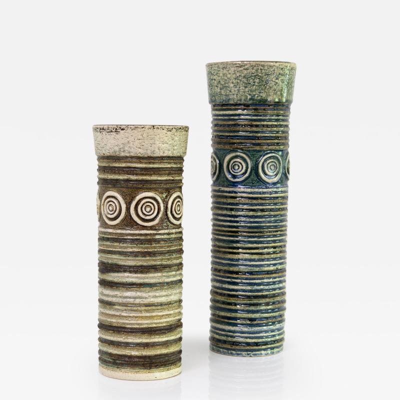 Britt Louise Sundell Two Gustavsberg Studio vases by Britt Louise Sundell