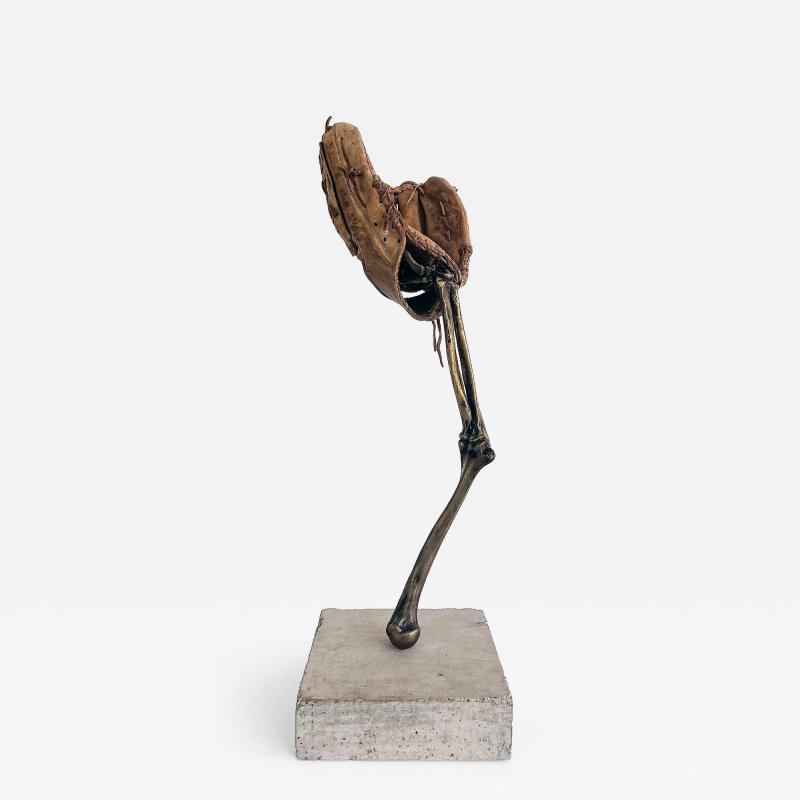 Bronze Arles del Rio Sculpture Hoping That Things Fall From the Sky 