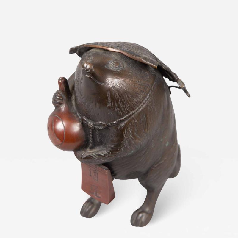 Bronze Figure of a Badger