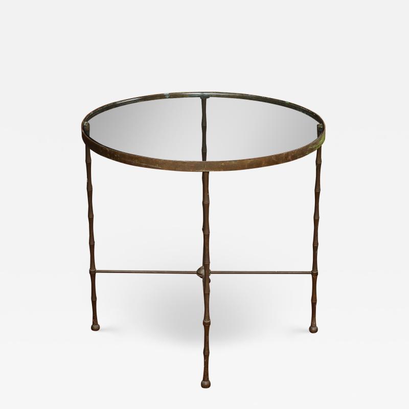 Bronze Glass Side Table
