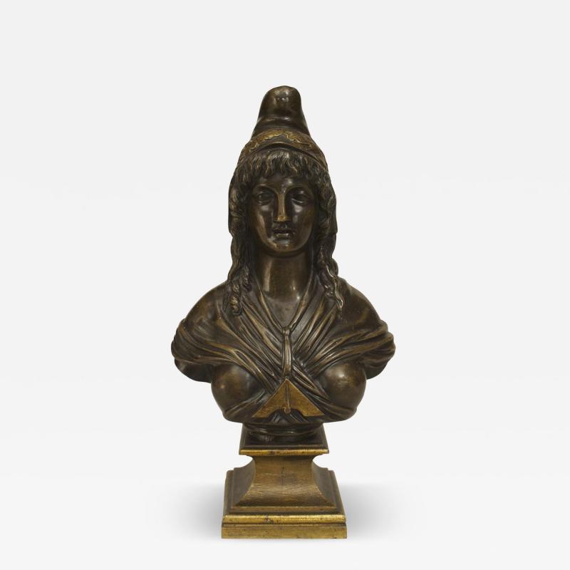Bronze Grecian Woman Bust