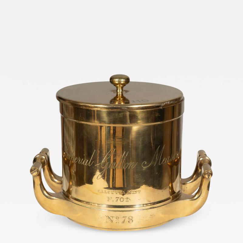 Bronze Imperial Gallon Measure Calcutta Mint