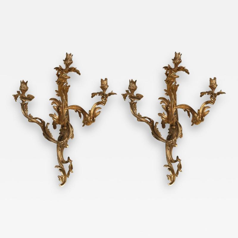 Bronze Louis XV Style Sconces