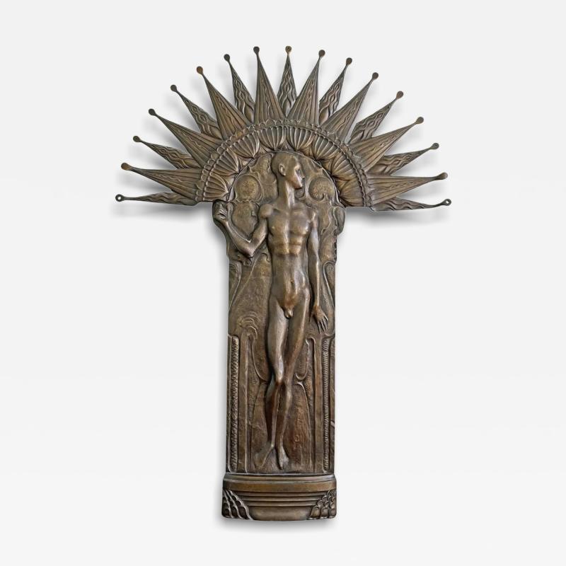 Bronze Male Nude with Aureole 