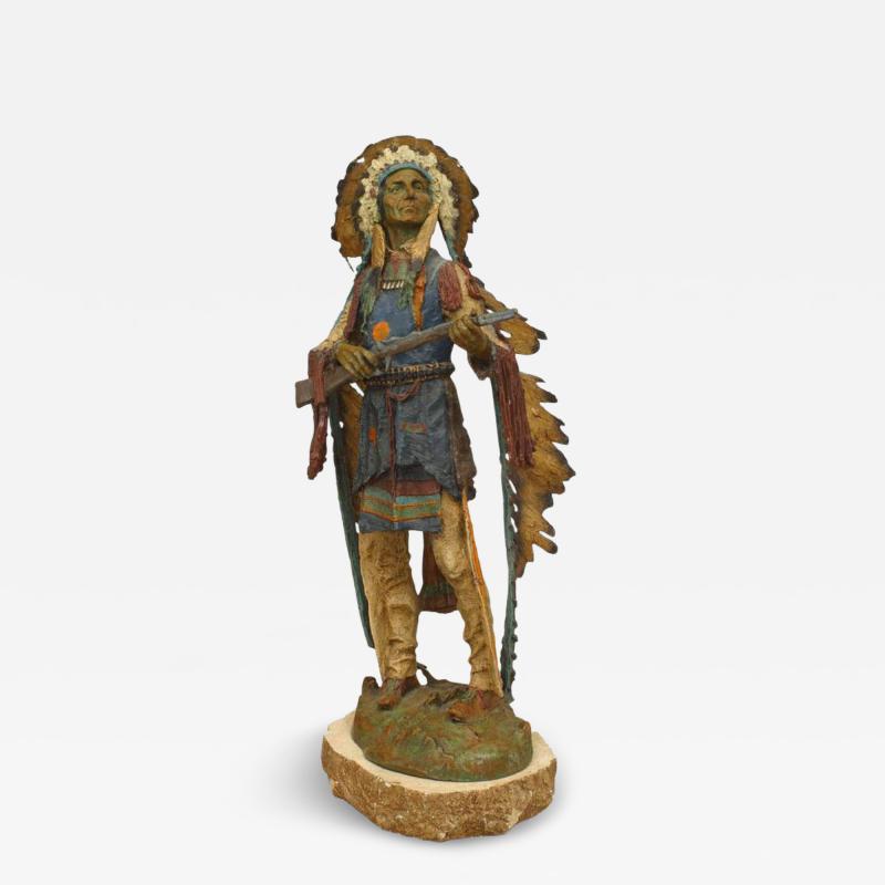 Bronze Patinaed Native American Figure