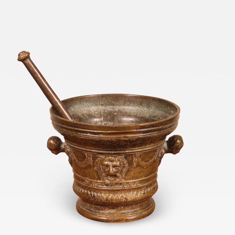 Bronze Pharmacy Mortar Italy 17 century