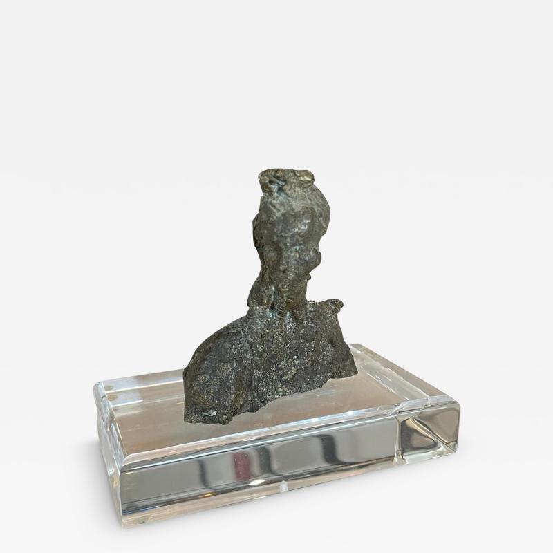 Bronze Sculpture on Lucite Base France 1940s