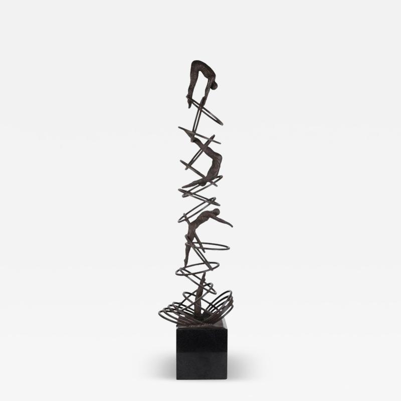 Bronze and Iron Modernist Sculpture