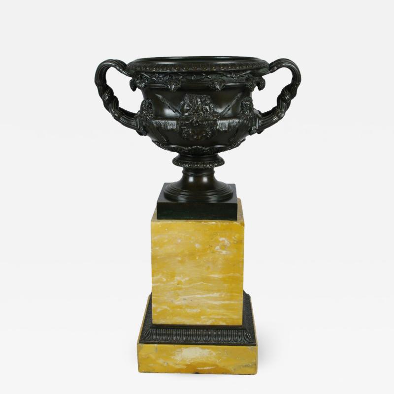 Bronze and Sienna Marble Warwick Vase early 19th c 