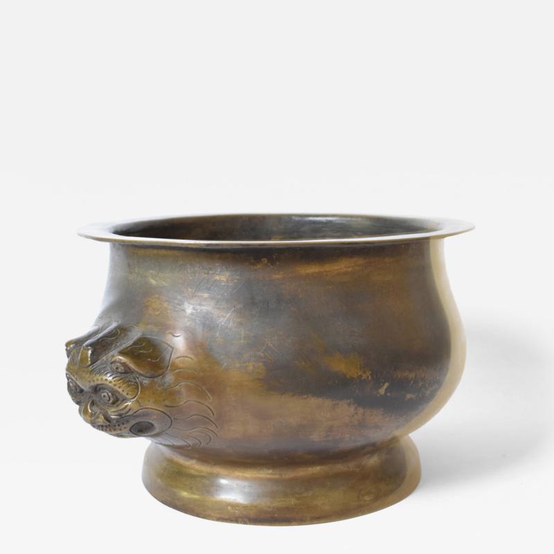 Bronze cup with animals figures handles XIXth c 