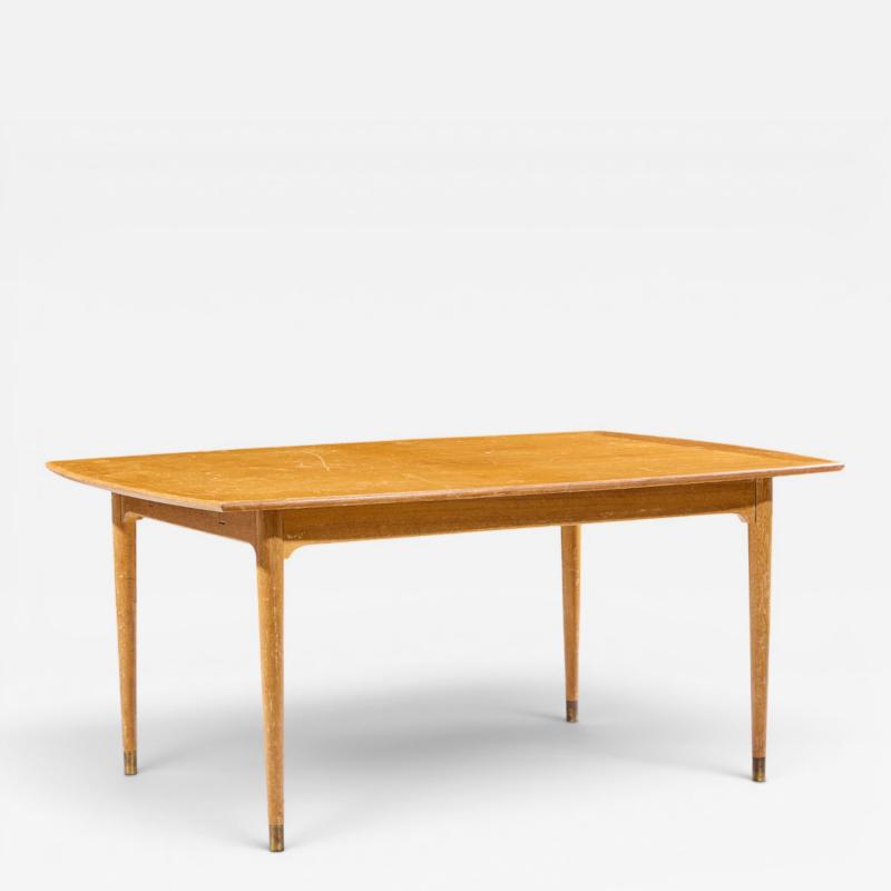Brown Saltman John Keal for Brown Saltman Mid Century Bleached Mahogany Dining Table