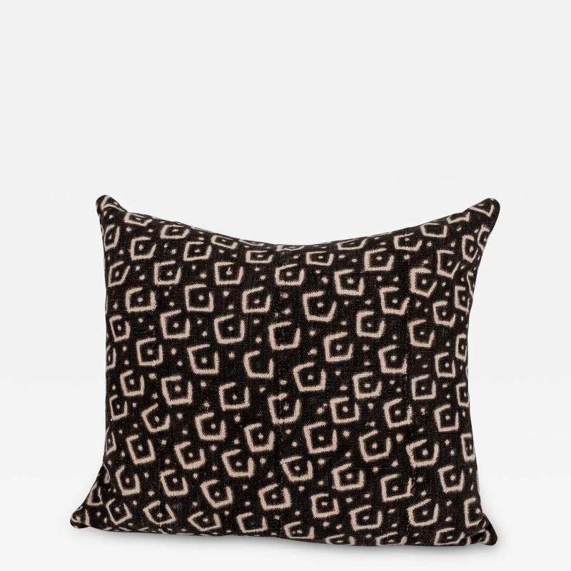 Brown and Beige Print Cotton Cushion