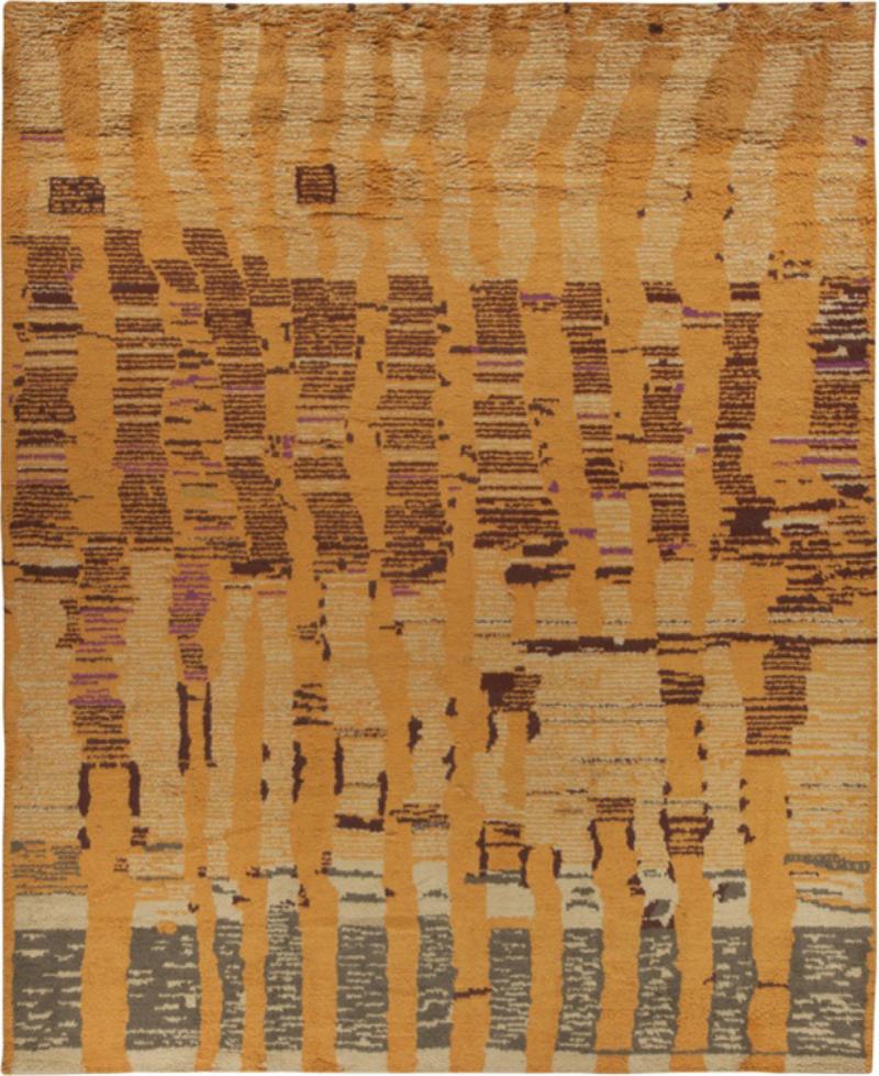 Browns and Orange Patterned Area Rug