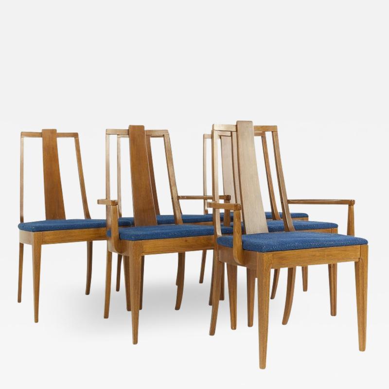 Broyhill Forward 70 Mid Century Walnut Dining Chairs Set of 6