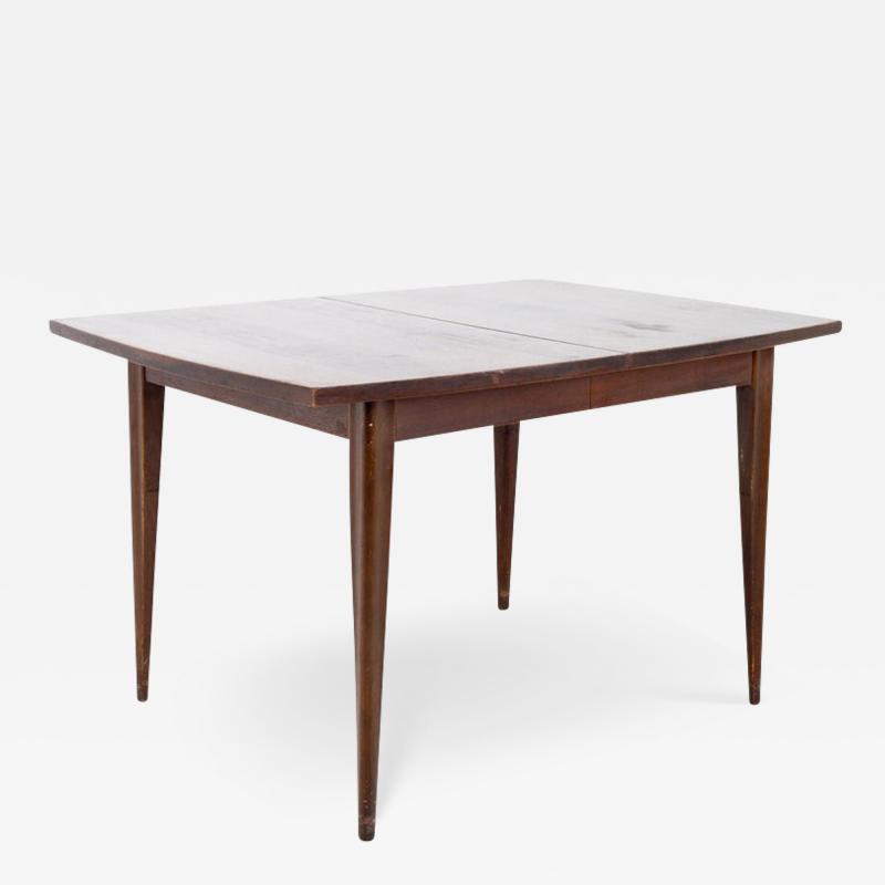 Broyhill Saga Mid Century Walnut Surfboard Dining Table with Leaf